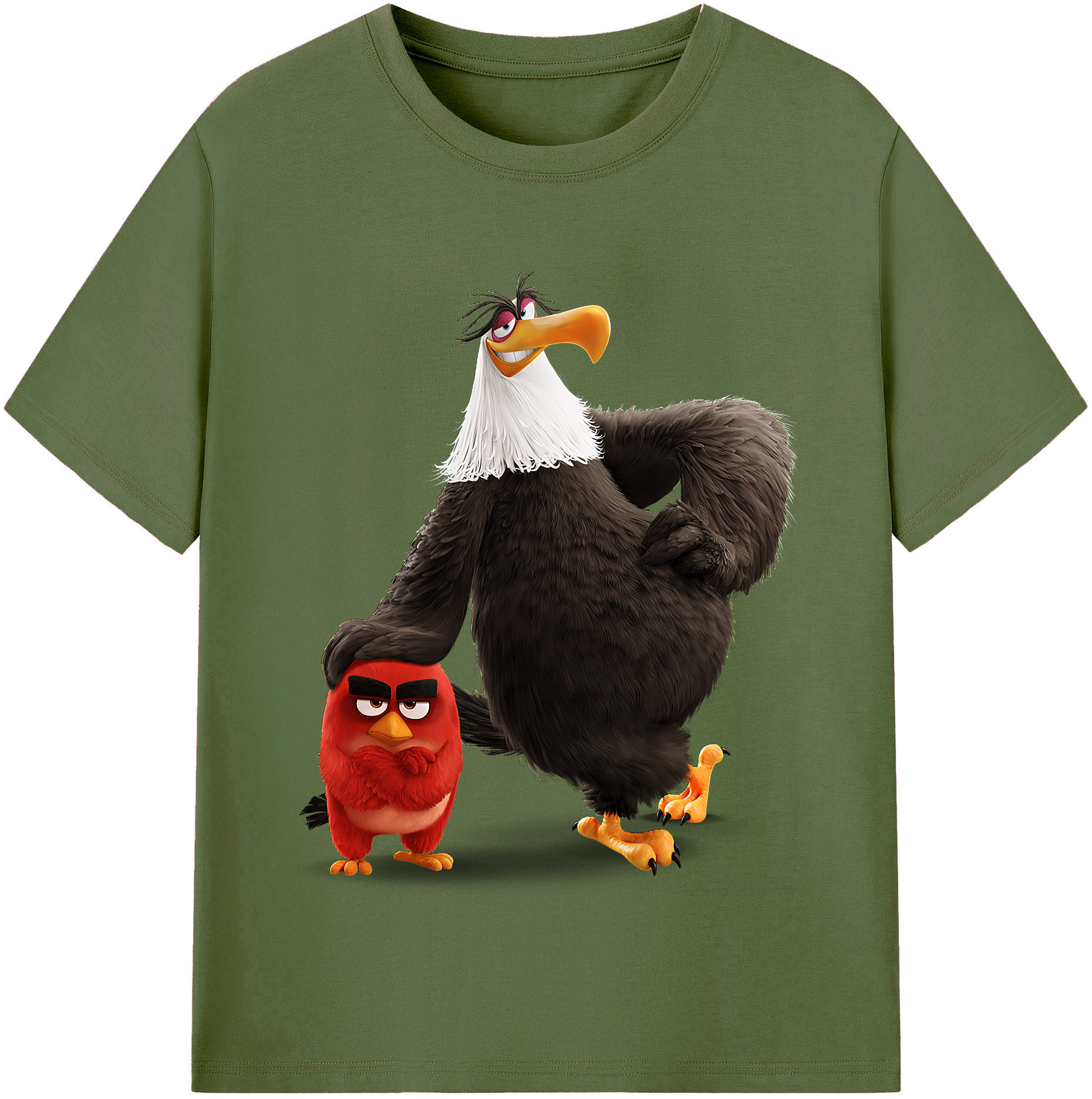 （画像用） Angry Birds アングリーバード 綿100％半袖Tシャツ（フロントプリント）